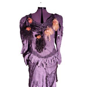Halloween altered dress.  Black with added details